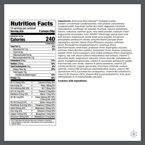 Isagenix IsaLean Shake - Meal Replacement Protein Shake Supports Healthy Weight & Muscle Growth - Protein Powder Enriched with 23 Vitamins - Strawberry Cream, 29.1 Oz (14 Servings) - Image 3