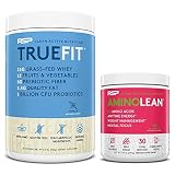RSP NUTRITION AminoLean Pre Workout Energy (Watermelon 30 Servings) with TrueFit Protein Powder (Vanilla 2 LB)