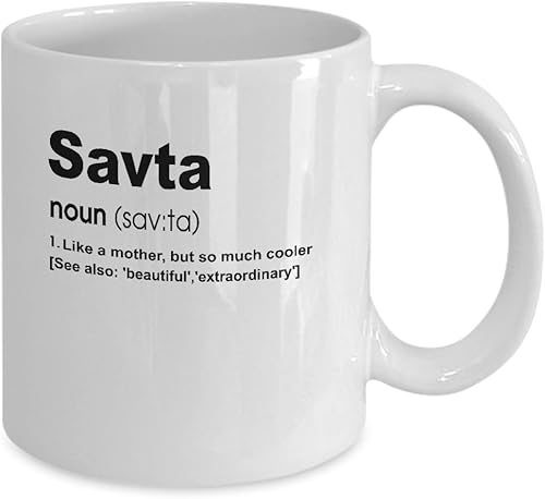 Miniatura 2 de Savta Definition - Taza de café divertida de 11 onzas – Los mejores regalos de cumpleaños para Savta – Regalo único para ella, mujer, idea perfecta