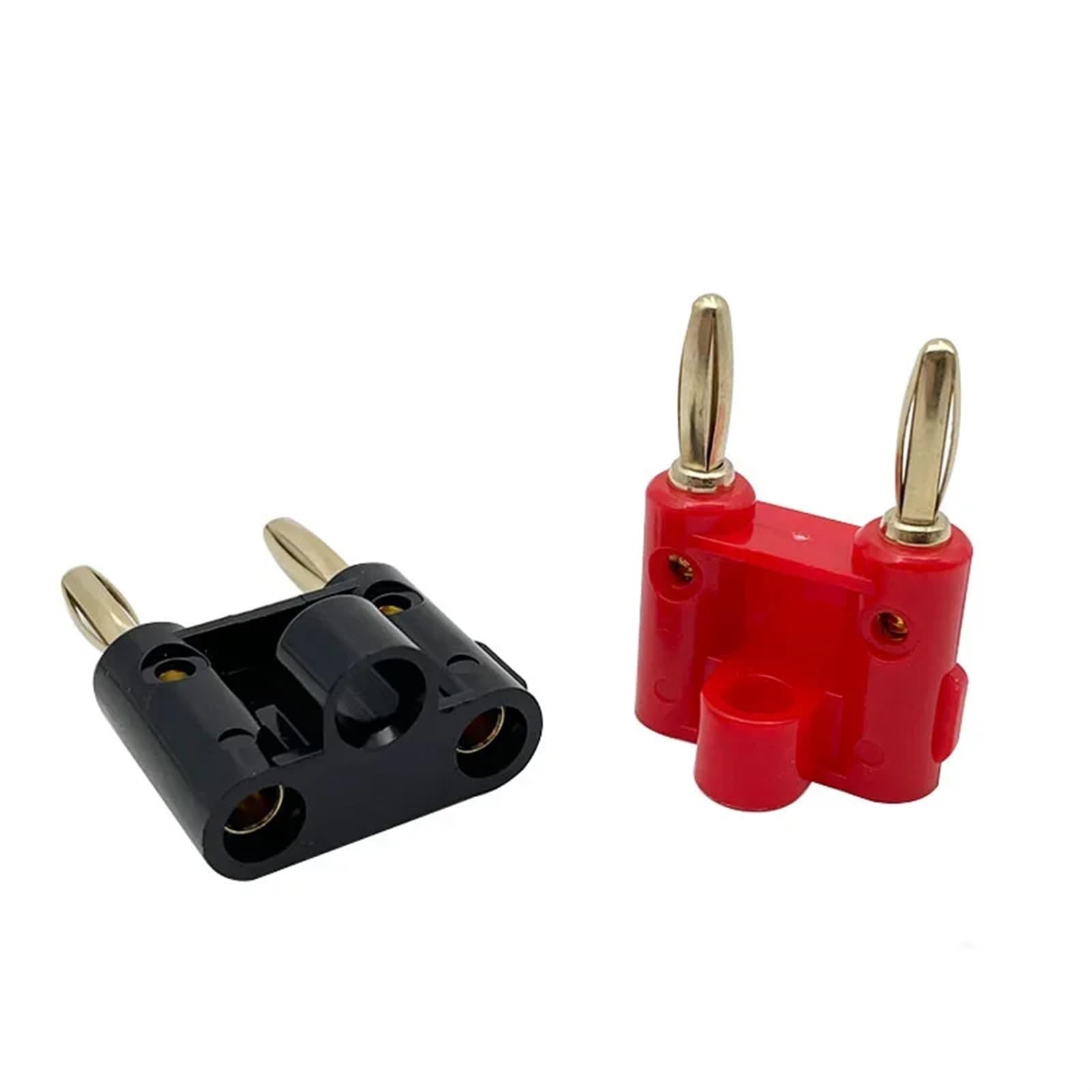 8/40 pièces plaqué Or Noir Rouge Double rangée fiche Banane mâle Haut-Parleur fiches Couple connecteur de Terminal for Fils câble(B 8Pcs)