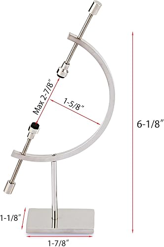 Miniatura 10 de JUXYES Soporte de pinza de esfera en tono plateado, soporte de 1-12 a 5, soporte de exhibición estilo pinza para minerales, adornos, gemas, conchas,