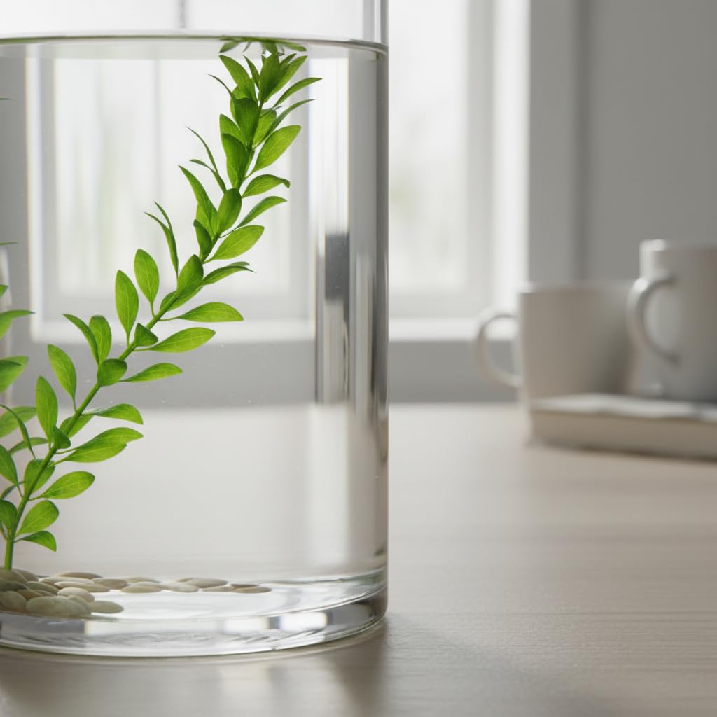Aquarium en Verre Cylindrique Vertical Robuste Anti-Fuite Haute Transparence Nettoyage Simple Moderne Adapté au Bureau Salon Appartements Compacts, Diamètre 20 cm, Hauteur 70 cm