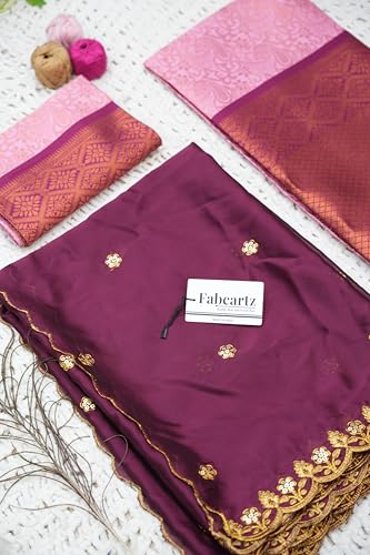 Image of Fabcartz South Indian Half and Half Saree For Women