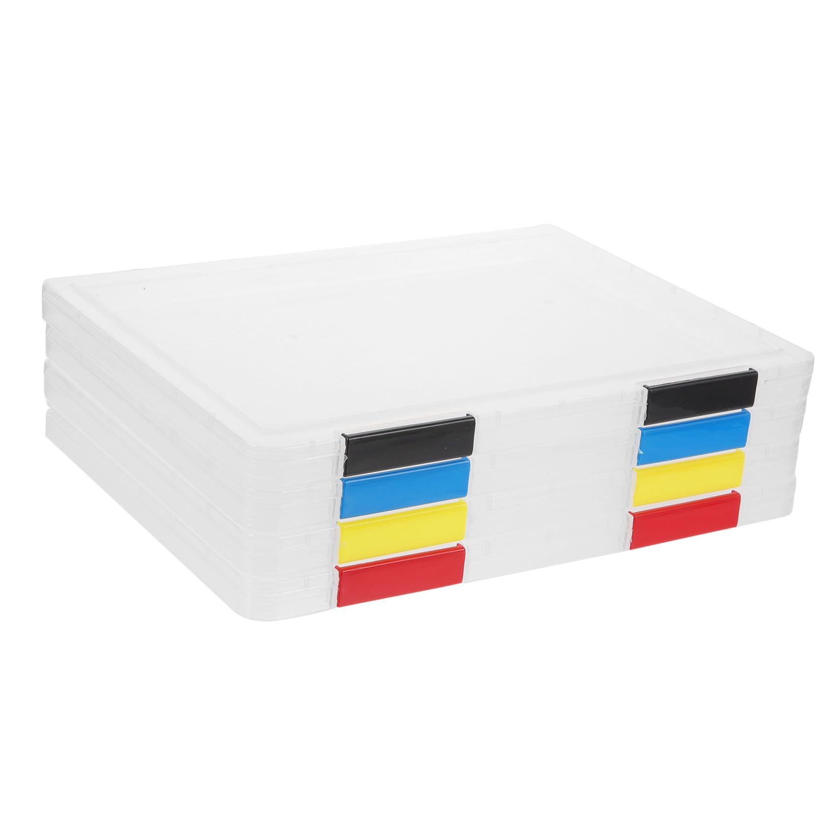 Lurrose Transparente Ablagebox für Dokumente, 4 Stück, Kunststoff