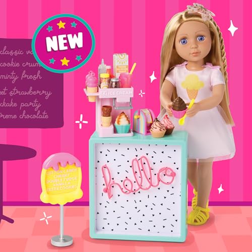 Muñeca Glitter Girls 14 Pulgadas con Set de Helados miniatura 2