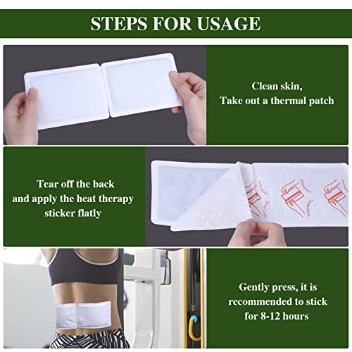Alarewo Portable Heat Therapy Patches For Pain Relief Non-Medicated Shoulder Back Abdomen Heating Wraps With Wide Area Multipurpose 2-Cell Heating Pads Value Pack 10 Counts #TOP6
