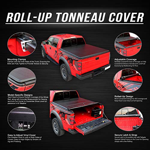 image for Auto Dynasty Roll-Up Vinyl Soft Tonneau Cover Replacement for 04-12 Ch