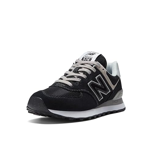 New Balance Women's 574v2 Trainers - 12 Wide - Black/White