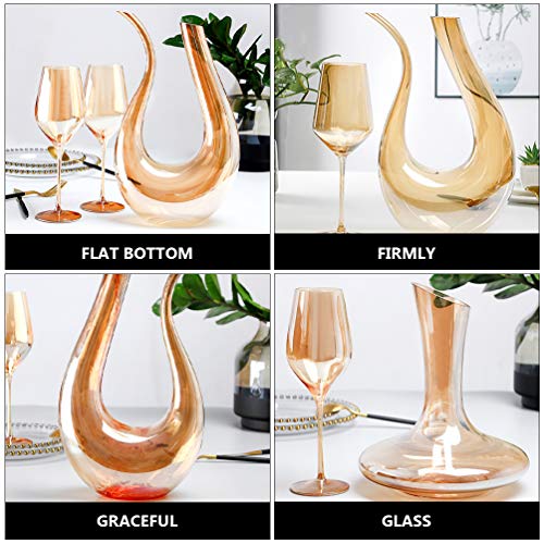 Yardwe U Forma Wine Decanter Aerador Garrafa Red Wine Aerador Garrafa De Vinho de Vidro de Cristal d
