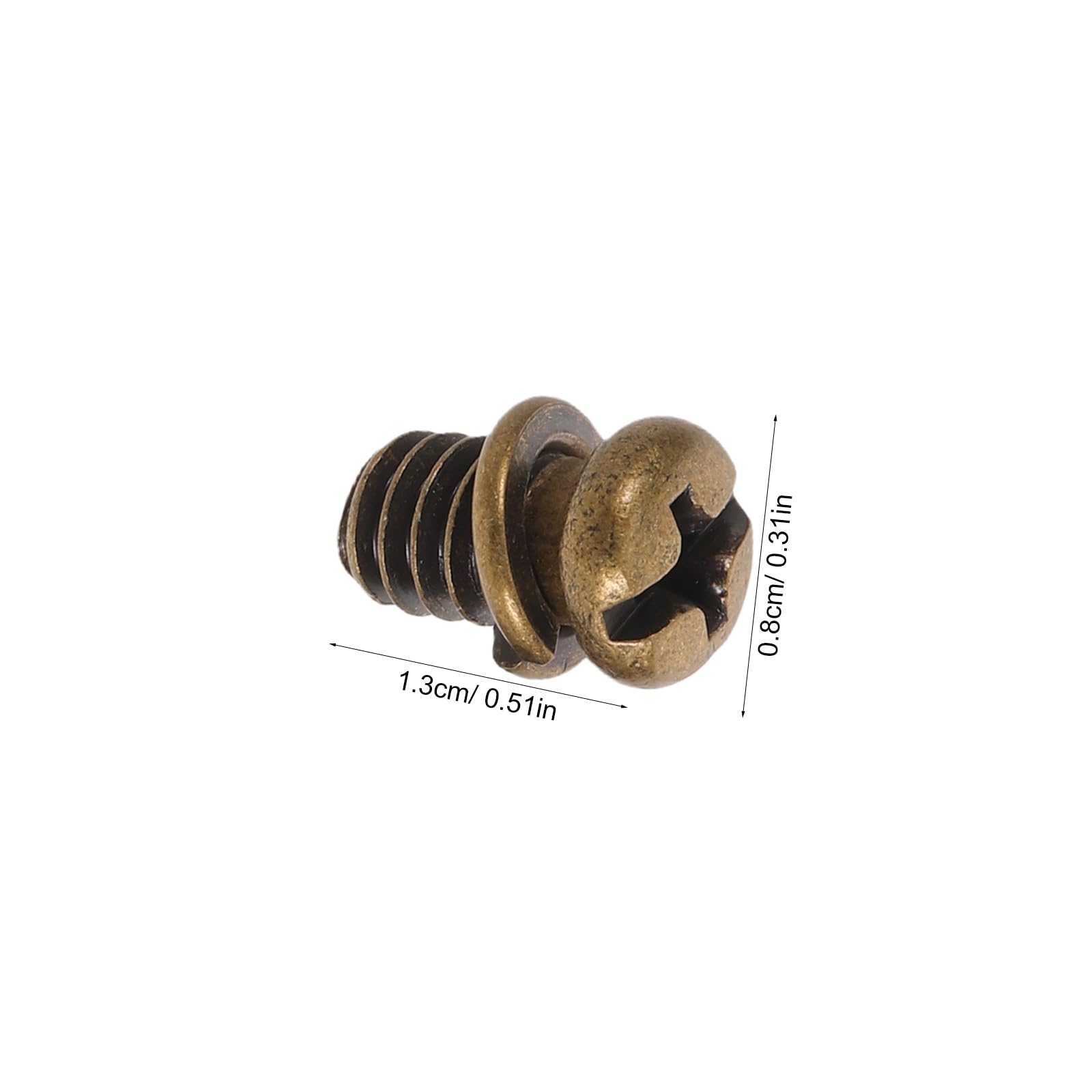 50 viti per pale del ventilatore a soffitto - Viti in acciaio al carbonio a testa svasata da 1/4"-20x3/8, bulloni di ricambio per illuminazione e ventilatore a soffitto (marrone scuro)