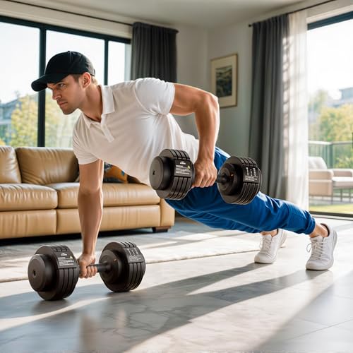 Set of 2 Adjustable Dumbbells 50lbs