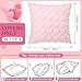 Mixweer 4 Set Valentines Pillow Covers Heart Throw Pillow Cases Valentines Decorative Cushion Pillowcase Gifts for Sofa Couch Home Anniversary Decorations(Pink,18 x 18 Inch)