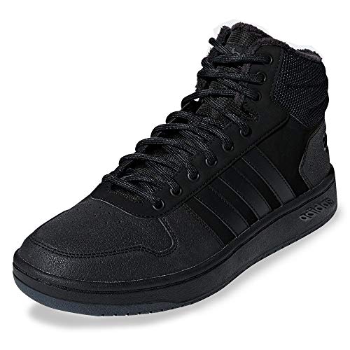 adidas Hoops 2.0 Mid, Chaussures de Basketball homme - Noir (Cblack/Cblack/Carbon Cblack/Cblack/Carbon), 44 EU (9.5 UK)