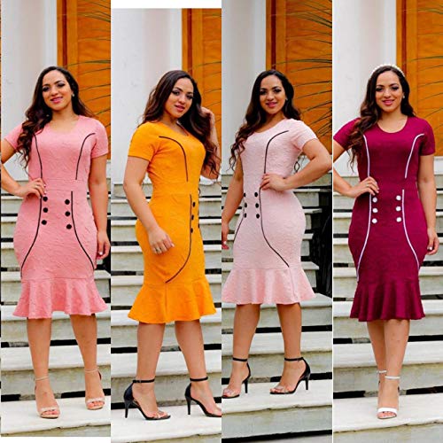 Vestido Roupas Femininas Moda Cristã Midi Novidade 2020