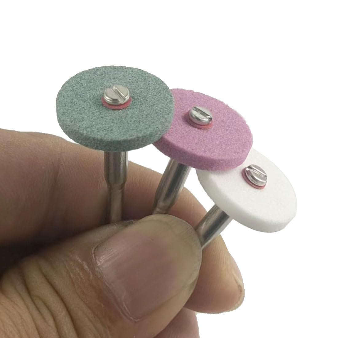 50 Stück rotierende Schleifsteinscheiben – 0,3 cm Schaft, Aluminiumoxid, montierte Schleifscheiben, Schärfsets für Dremel
