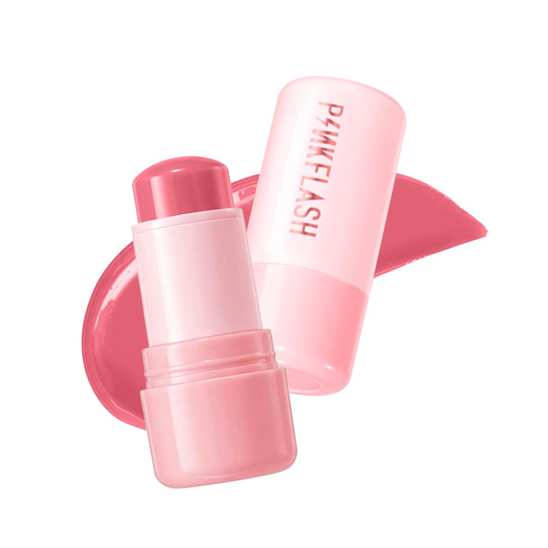 Pinkflash Dewy Blush Stick - PP02 Berry Heart| Cream Blush with Natural Dewy Finish | Lightweight, Buildable & Blendable | Shimmer Glow for Radiant, Fresh-Looking Cheeks-image-21