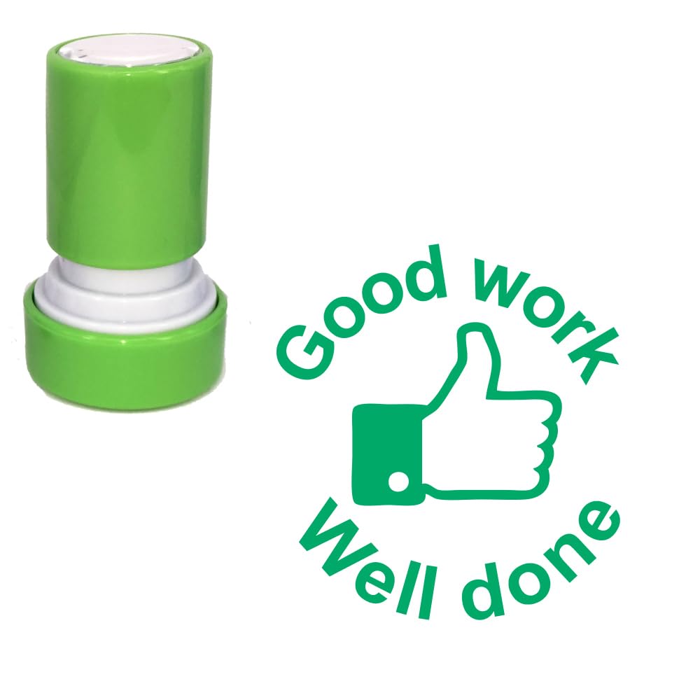 Xclamations Good Work, Well Done Teacher Stamp. 22Mm Self-Inking Quality School Stamp. Reinkable*