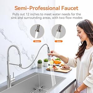 33×22 drop inundermount kitchen sink tecasa single bowl kitchen sink with pull down faucet 18 gauge t 304 stainless steel kitchen sink with accessories  urban country home decor
