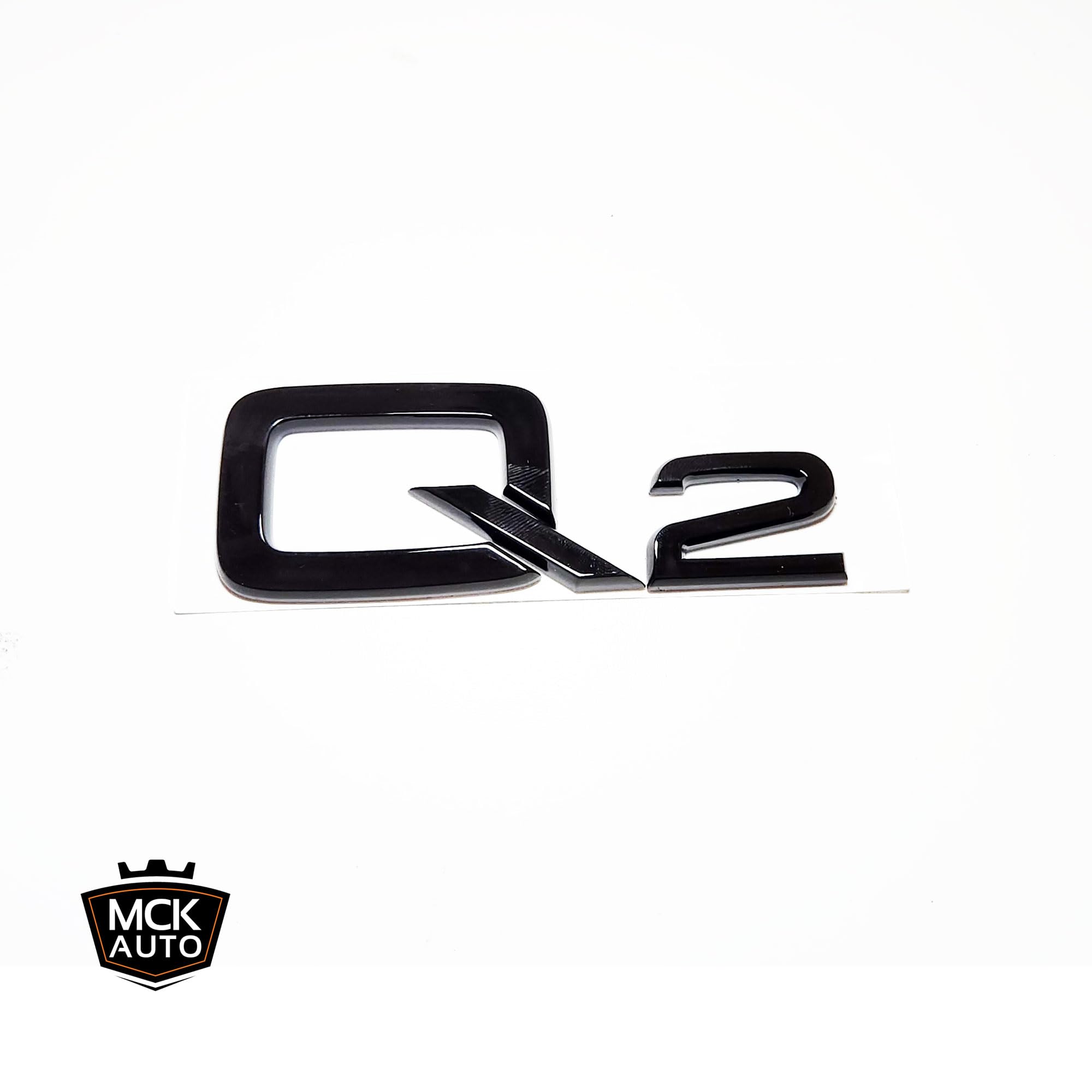 Q2 Nero Lucido Ala Badge Logo Emblema Adesivo Tuning