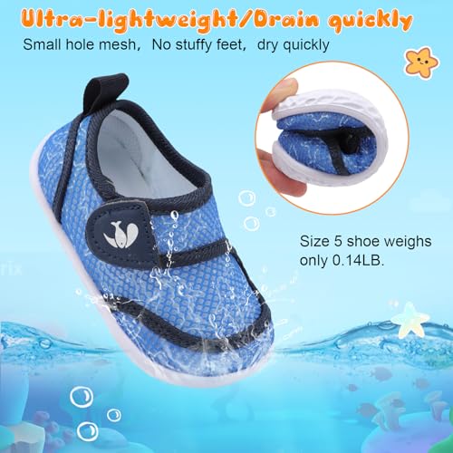 Image of FEETCITY Toddler Water Shoes Boys Girls Swim Shoes Quick Dry Kids Aqua Socks Barefoot for Beach Swimming Pool