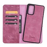 ✔️ Estilo cartera extraíble 2 en 1: la funda interior del teléfono celular es fácil de quitar y se puede utilizar como un modelo separado. La funda de piel Fredo para Samsung Galaxy S20 reemplazará tu cartera diaria. Funda de piel auténtica de grano completo con múltiples ranuras para tu Samsung Galaxy S20 Plus, lo que te permite llevar varias tarjetas de crédito, una identificación con foto y dinero en efectivo.