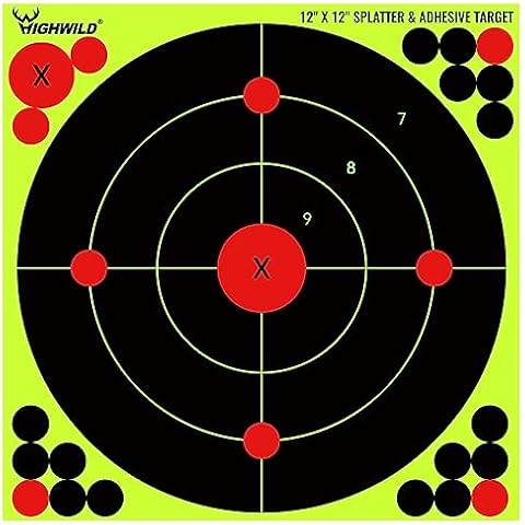 Highwild Fluorescent Yellow Shooting Target Stickers - 10 Pack Cover