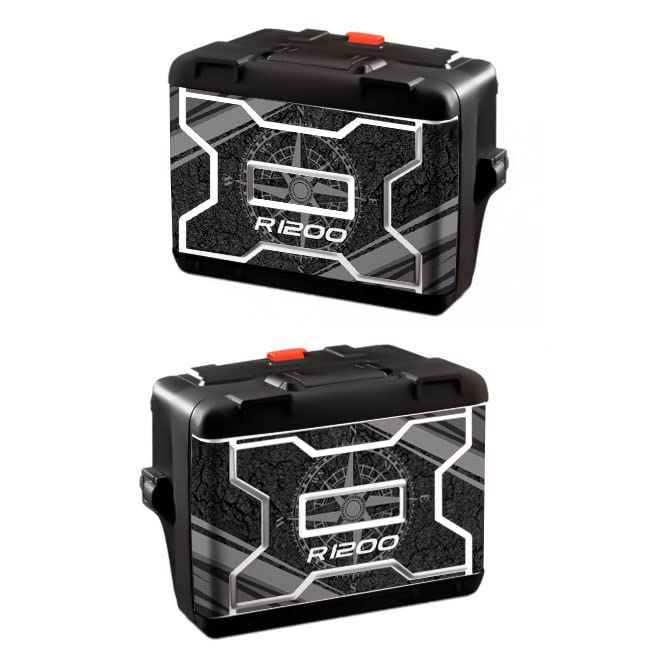 KIT 2 Adesivi Valigia Vario 1° modello Compatibile per R 1200 Line Style GS VV1-002 (Black)