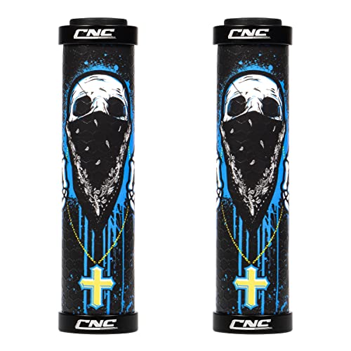 Chooee Puños Silicona para Bicicleta Montaña,MTB Puños de Doble Cierre Mango Bici Azul Cover