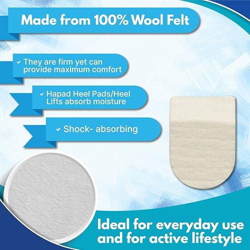 Image of Heel Pads by Hapad, Heel Lifts, Sold by The Pair. (3 inch x 7 /16 inch)