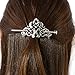 Viking Celtic Crown HairPins Clip- Viking Hair Accessories Celtic Knot Hair Barrettes Antique Silver Hair Sticks Irish Hair Decor for Long Hair Jewelry Braids Hair Clip With Stick (ID-C)