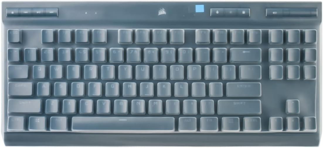 Silicone Keyboard Skin Cover Compatible with Corsair K70 RGB TKL Tenkeyless Mechanical Gaming Keyboard, Corsair K70 RGB TKL โ Champion Series Tenkeyless Mechanical Gaming Keyboard