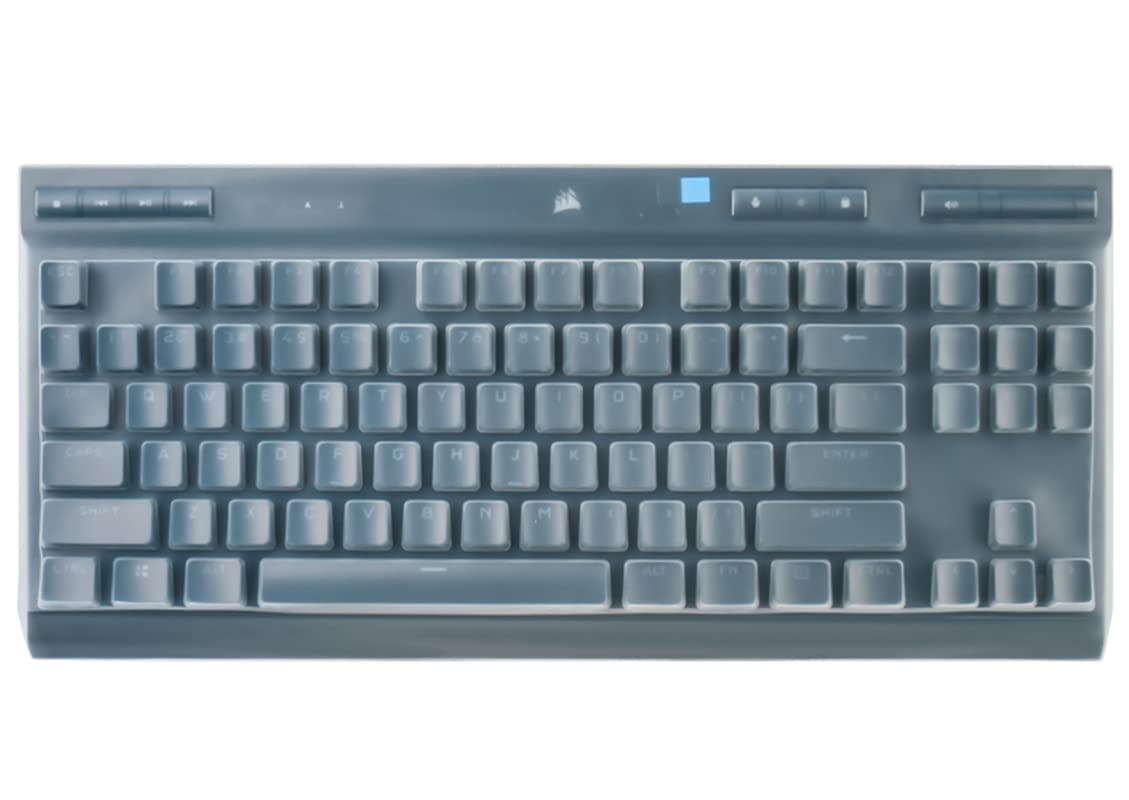 Silicone Keyboard Skin Cover Compatible with Corsair K70 RGB TKL Tenkeyless Mechanical Gaming Keyboard, Corsair K70 RGB TKL – Champion Series Tenkeyless Mechanical Gaming Keyboard