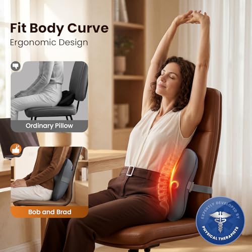 Image of BOB AND BRAD Cordless Back Massager with Heat FSA Eligible HSA, Shiatsu Back Massager for Pain Relief Deep Tissue, 3D Kneading Massage Pillow for Pain Relief, Soothing Full-Body Relief for Family
