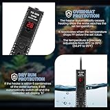 Luxvista 300W Aquarium Heater Digital Fish Tank Heater, Submersible Turtle Tank Heater for Tropical, LED Display of Water Temperature for 250L Tanks, Freshwater Betta Turtle - Image 3