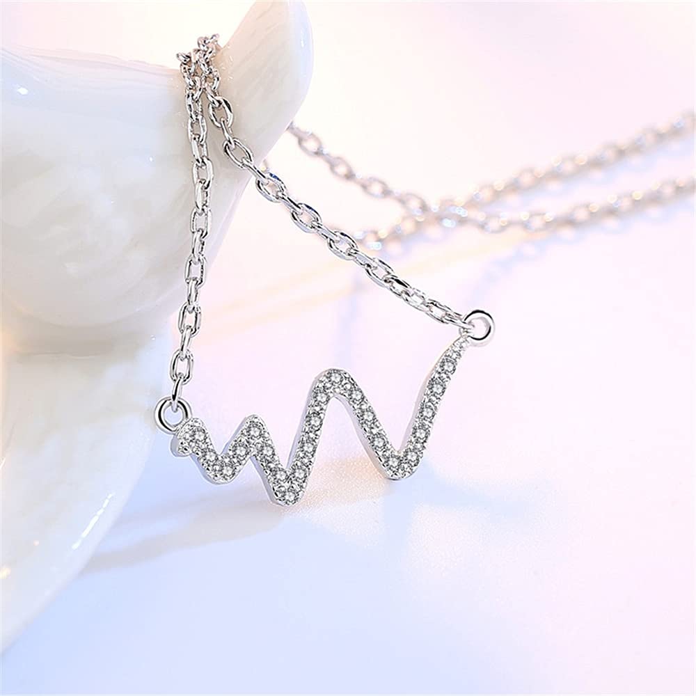 Collar con forma de rayo para mujer, cadena corta de clavícula, accesorios, longitud 40 + 5cm