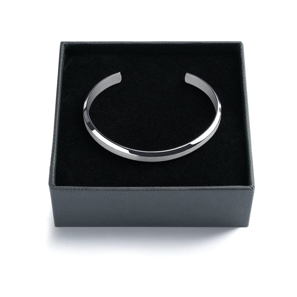 Handgefertigt in Italien | Premium Armreif für Männer & Frauen | Edelstahl Armband in Silber & Gold | Exklusive Schmuck-Geschenkbox