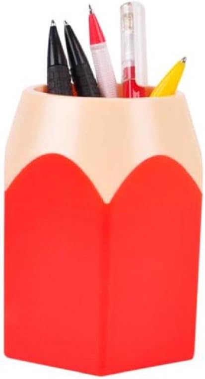 Webtrans Office Pen Holder Pupil Tool Box Pencil Pot Pen Holder Stationery Storage (Red)