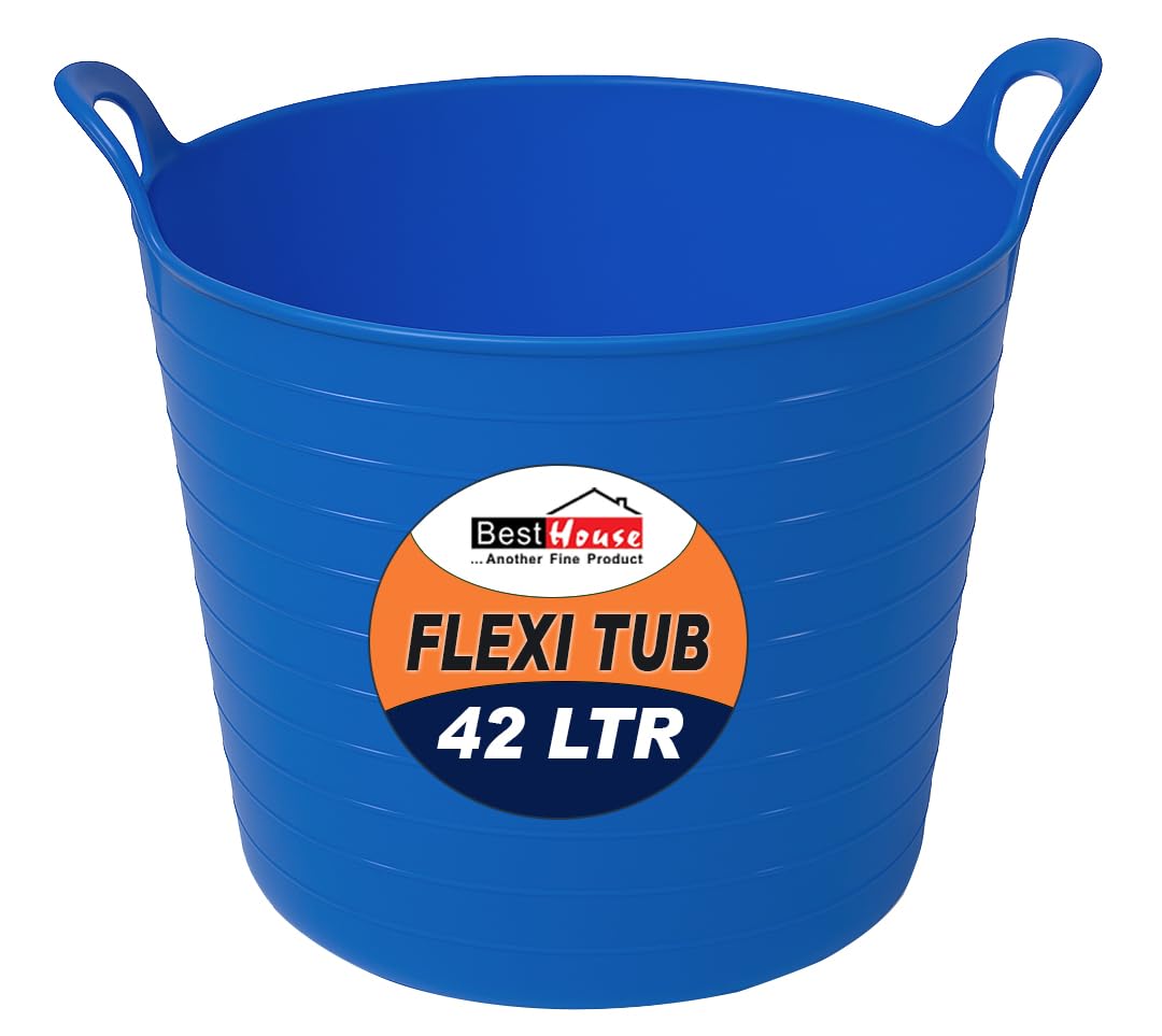 Best House | 3 Pcs of Flexi Tub with Handles | Small Size | Mini | 7 Litres | Black | Garden Tubs | Plastic Storage Container for Home, Washing, Garden Waste and DIY Projects — view 26