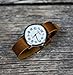 Leather Watch Band - Leather One-Piece Watch Straps, Handmade Single Pass Military Watch Strap, 18mm, 20mm, 22mm, 24mm, 26mm (26mm)