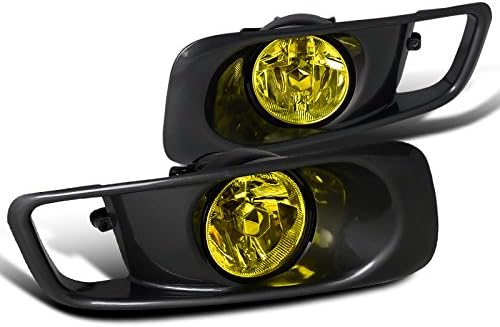 Spec-D Tuning LF-CV99AMOEM Honda Civic Ex Dx Lx Gx Hx Sedan Coupe 2 4 Door, Yellow Fog Lights Black Case