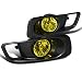 Spec-D Tuning LF-CV99AMOEM Honda Civic Ex Dx Lx Gx Hx Sedan Coupe 2 4 Door, Yellow Fog Lights Black Case
