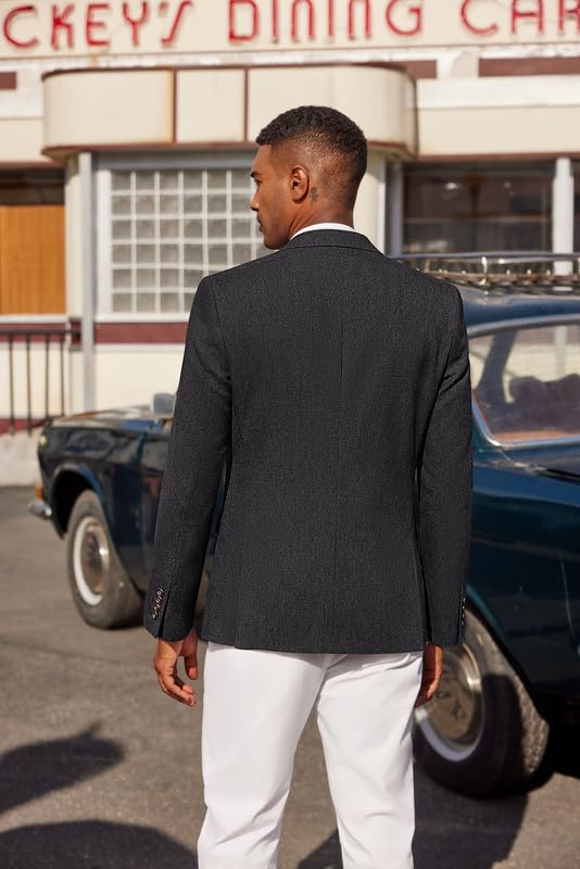 COOFANDY Men's Casual Blazer Sport Coats and Blazers Lightweight Two Botton Business Linen Blazer Suit Jacket - Image 7