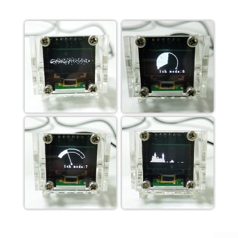 DAZZLEEX Analizador de espectro, analizador de espectro de música estéreo DC5V, indicador de nivel de audio 200-18KHz (sin funda)