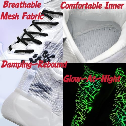 Womens Noctilucent Colorful Painting Basketball Shoes Casual Fashion High Top Lace Up Running Sneakers Tennis Outdoor Sport Shoes2