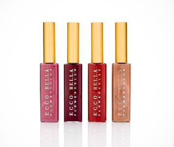 Ecco Bella Natural Lip Gloss - Good For You Gloss - Non-Sticky Lip Shine, Glossy Lips, Long Lasting Lip Gloss - Clean & Hydrating Makeup - Healthy Moisturizing Ingredient Gloss - Power