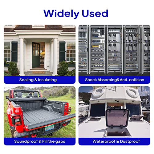 D Shape Door Rubber Seal Strip,1" Rv Slide Out Seal Self-Adhesive Epdm Rubber,Heavy Duty Automotive Weather Stripping For Fill Gaps,Apply To Car,Truck,Rv,Boat And Home Application (6Ft) #TOP4