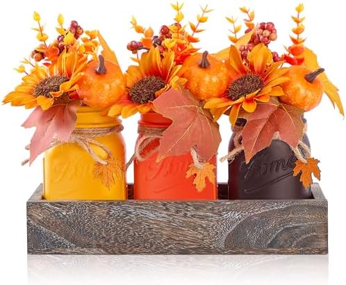 Mason Jar Fall Table Decorations