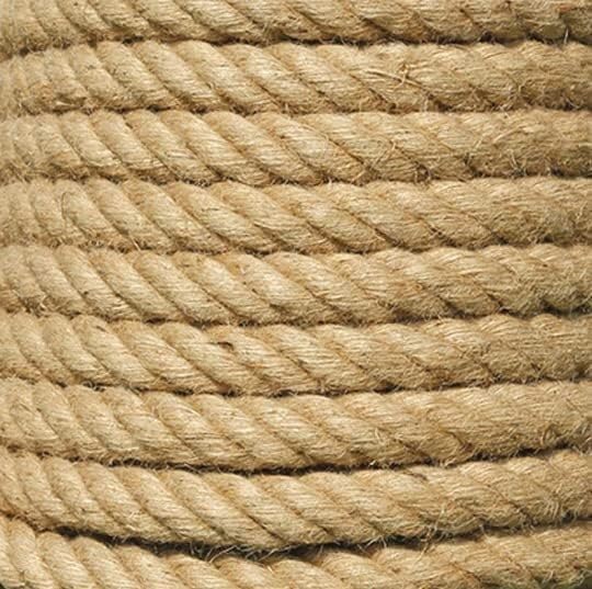 Corde main courante chanvre synthétique 30mm au mètre beige