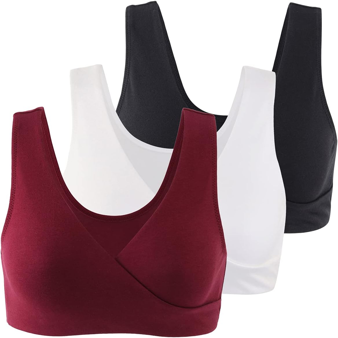 KUCI Maternity Nursing Bra Wireless Cotton Breastfeeding Bra for Sleep