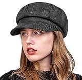 ColorSun Women's Newsboy Caps Beret Hat for Fashion Ladies Vintage Black